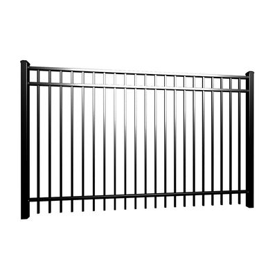 Ornamental Galvanized Tubular Flat Top Steel Picket Fence