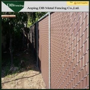 Low Carbon Steel Wire Chain Link Fence With PVC / HDPE Slats High Strength
