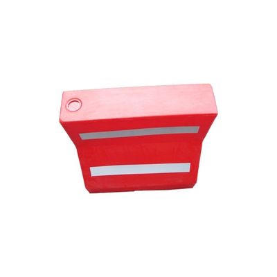 Red Water Road Barrier , Water Filled Bollards 560*140*350*560mm 3kgs Weight