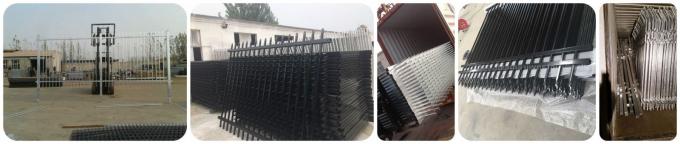 Residential / Commercial Steel Picket Fence Wrought Iron Railing Fence Waterproof