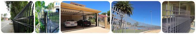 Residential / Commercial Steel Picket Fence Wrought Iron Railing Fence Waterproof
