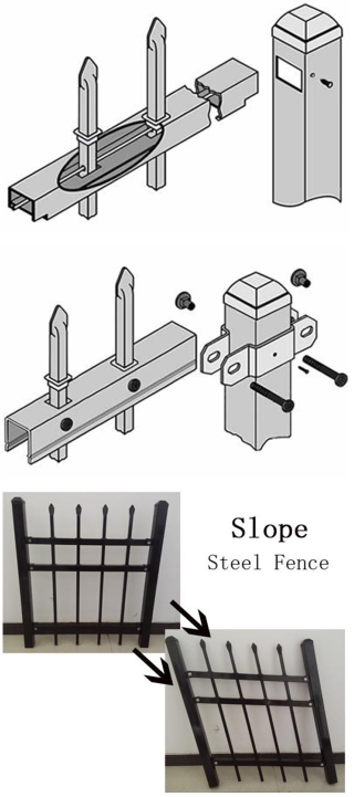Solução da cerca para a cerca de aço tubular das inclinações de montanhas