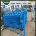 Blue 6ft Removable Powder Coated Canada Temporary Construction Fence Panels With Steel Brackets