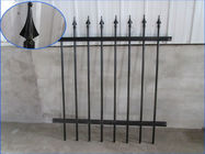 Modern ASTM A -653 Steel Picket Fence Galvanized And Powder Coated Black