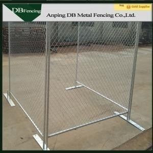 Security Construction Site Chain Link Fence Hot Dipped Galvanized Treatment