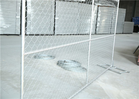 Durable Temporary Construction Fence , Portable Chain Link Fence For Municipalities / Schools