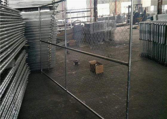 Vinyl Coated Temporary Chain Link Fence Galvanized Wire 50x50mm Mesh Size