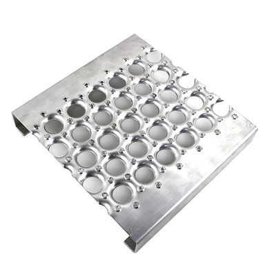 Galvanized Perf - O Grip Strut Grating Walkway & Stair Treads In Silver Color