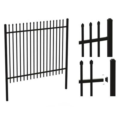 Backyard Powder Coated Wrought Steel Picket Fence