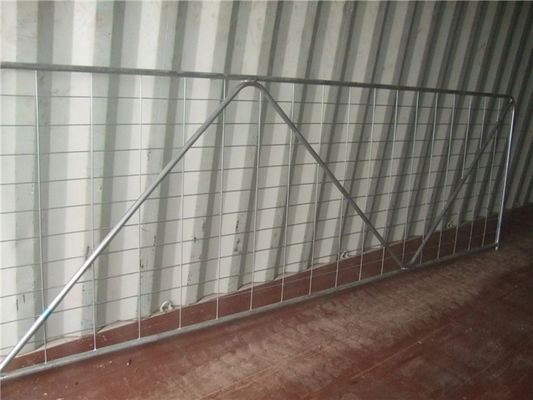 HDG 42 Microns Iron Galvanized 16ft Wire Mesh Fence Gate